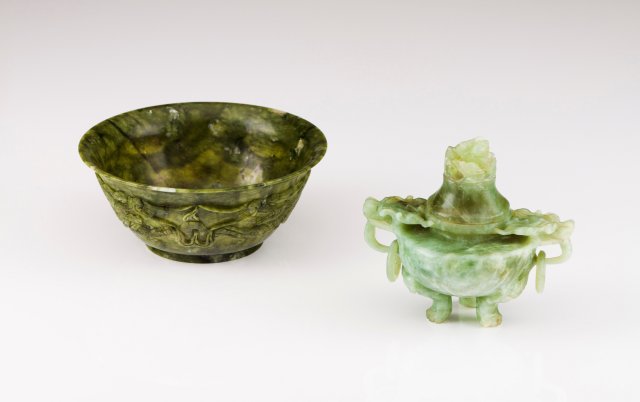 A Chinese jade bowl