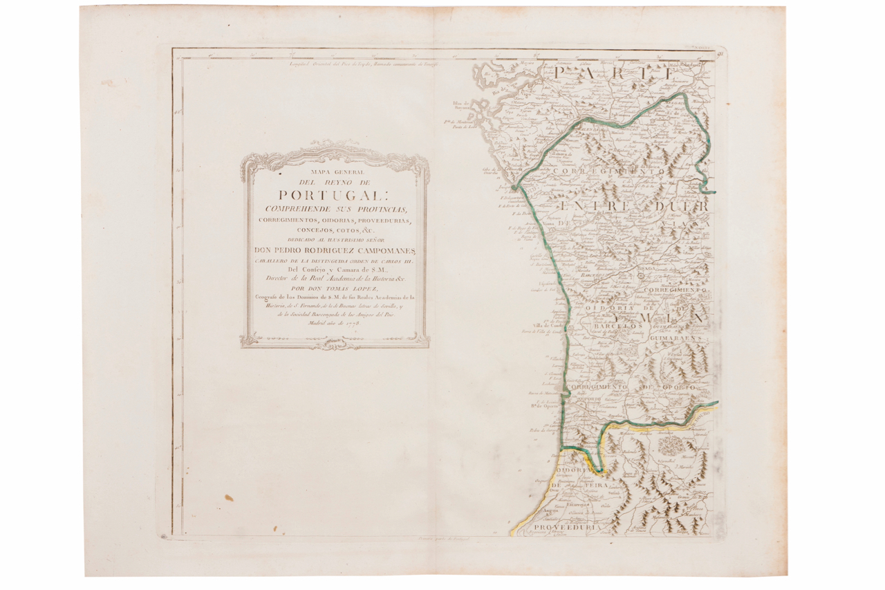 Mapa General del Reyno de Portugal. Por Don Tomás López Geografo de