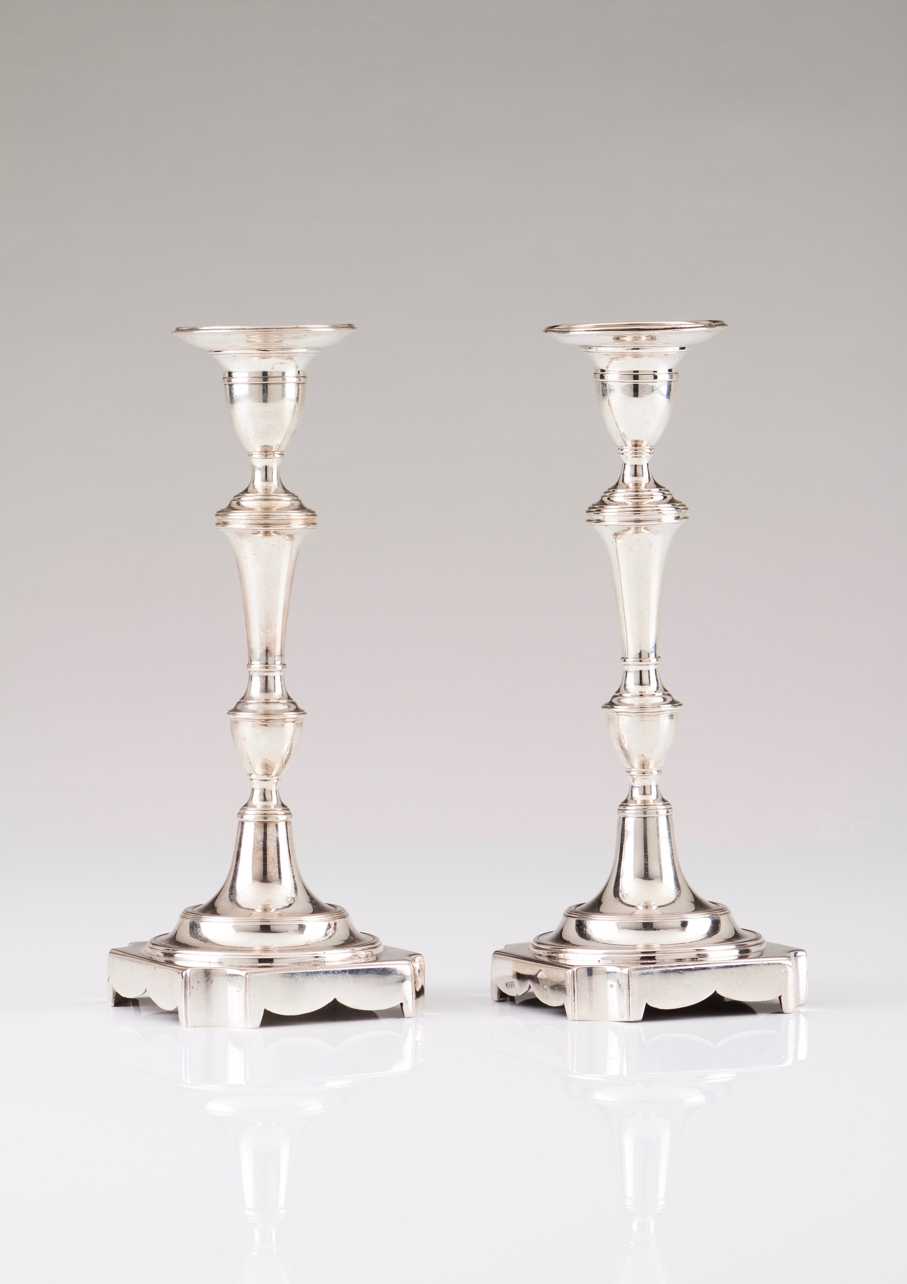 [Auction 83] Lot 345 - A pair of D. Maria candlesticks, ANTÓNIO FIRMO ...