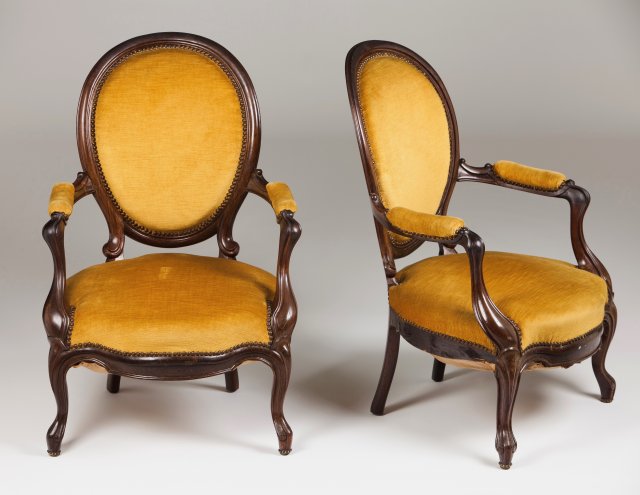 A pair of fauteuils