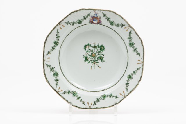 An heraldic soup plate